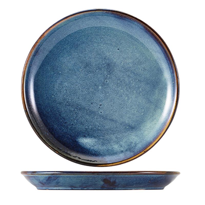 Terra Porcelain Aqua Blue Coupe Plate 30.5cm