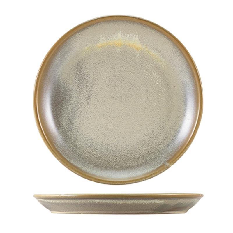 Terra Porcelain Matt Grey Coupe Plate 19cm