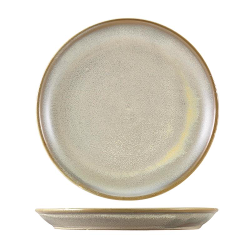 Terra Porcelain Matt Grey Coupe Plate 24cm