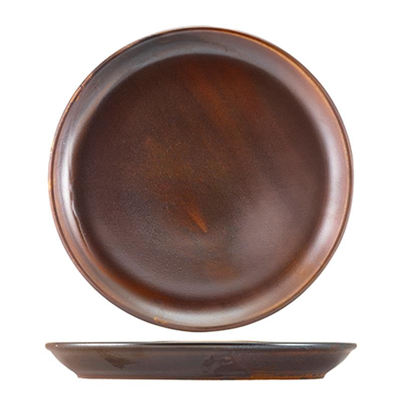 Terra Porcelain Rustic Copper Coupe Plate 27.5cm