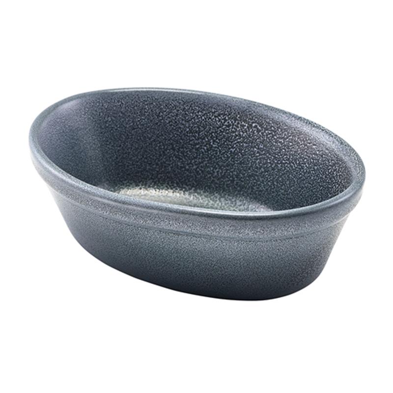 Forge Graphite Stoneware Oval Pie Dish 16cm