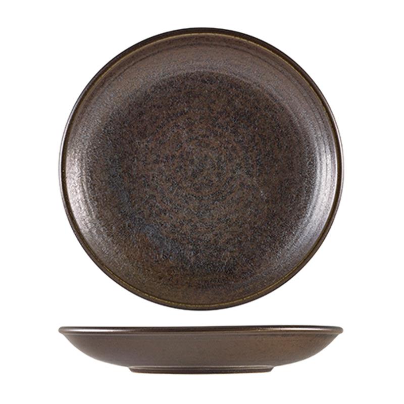 Terra Porcelain Black Deep Coupe Plate 25cm