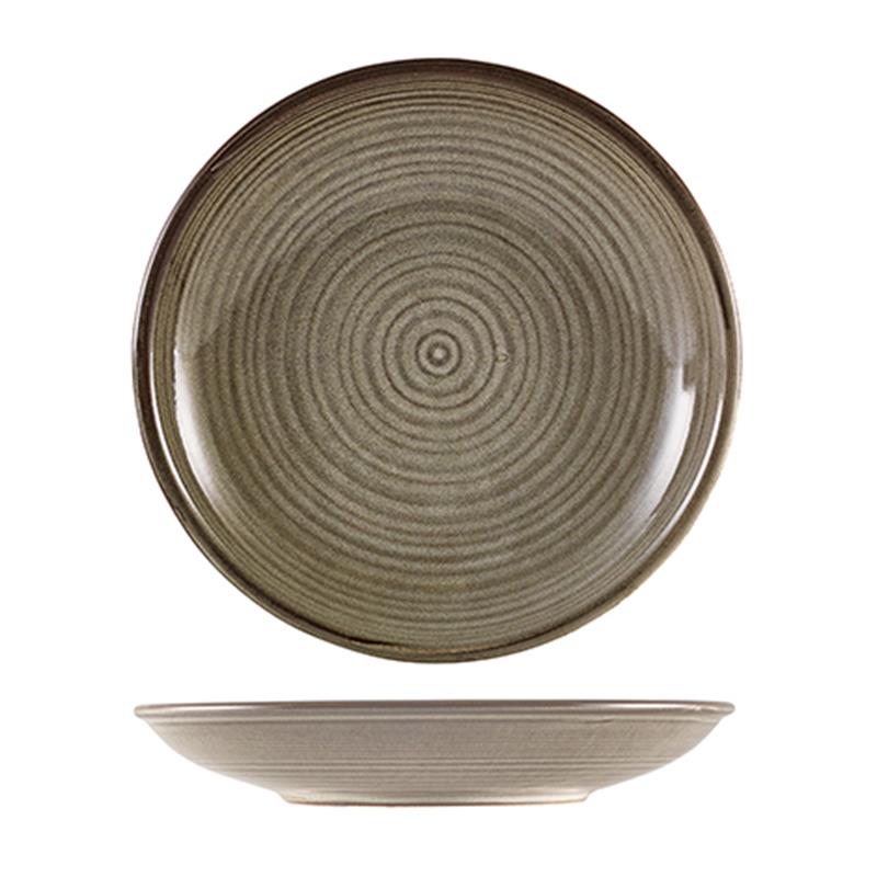 Terra Porcelain Grey Deep Coupe Plate 21cm