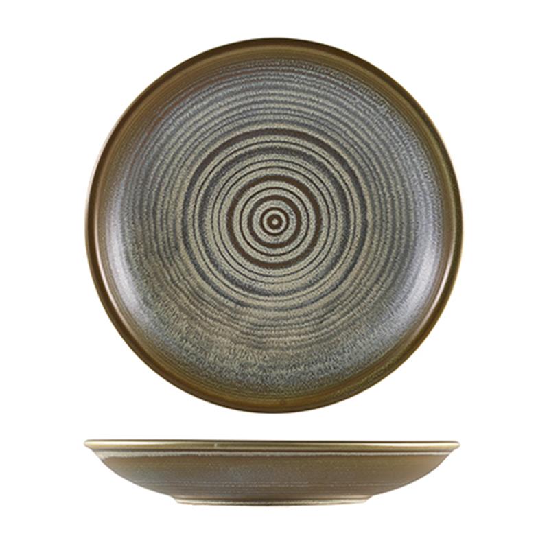 Terra Porcelain Matt Grey Deep Coupe Plate 21cm