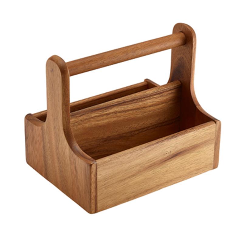 Medium Dark Wood Table Caddy