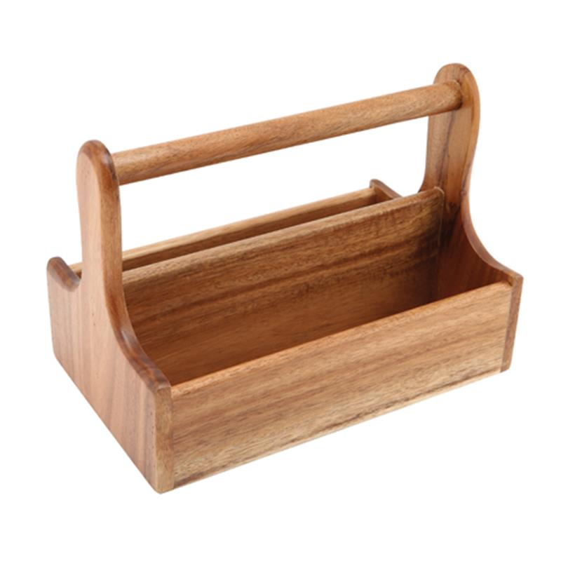 Genware Dark Wood Table Caddy