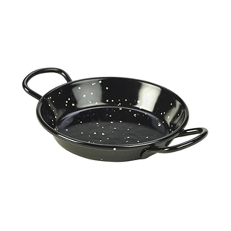 Black Enamel Miniature Paella Pan 10cm