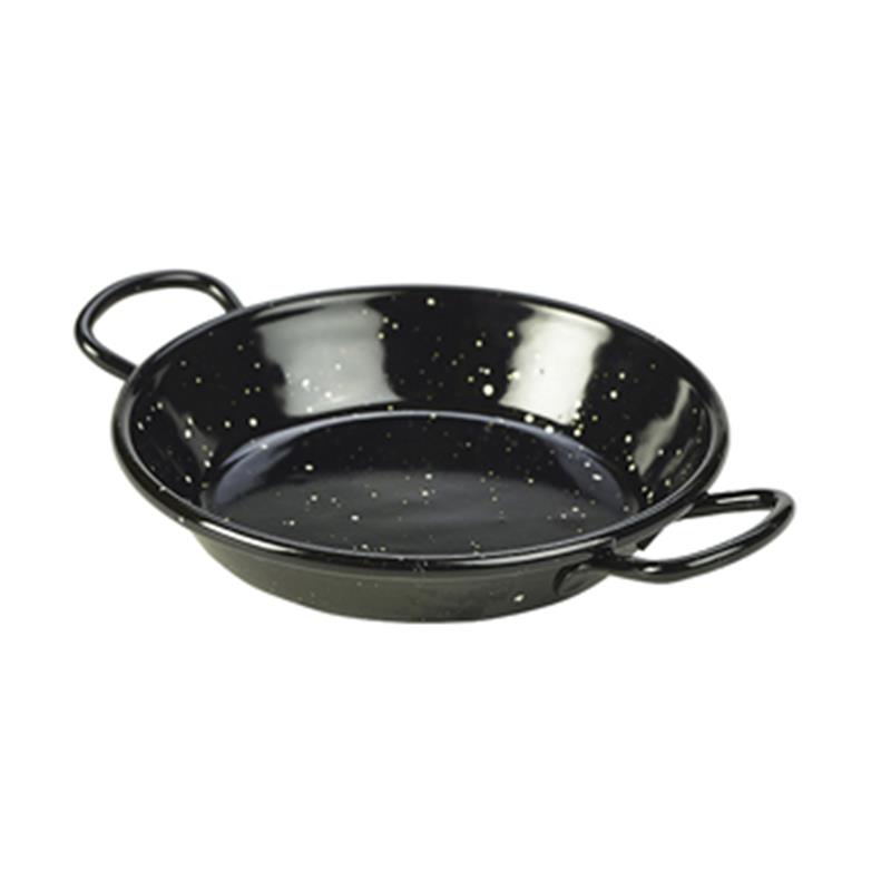 Black Enamel Miniature Paella Pan 12cm