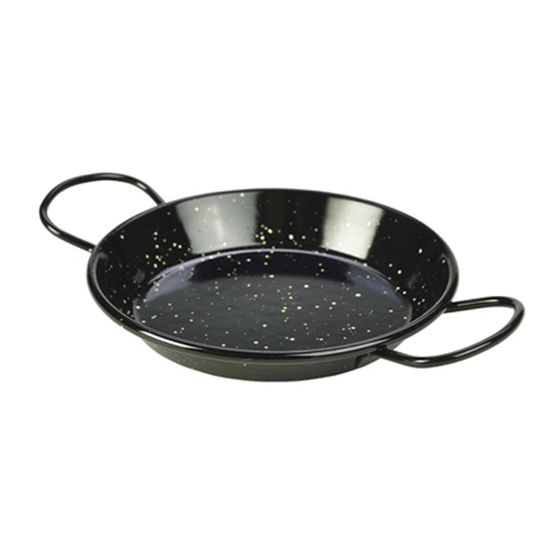 Black Enamel Miniature Paella Pan 15cm