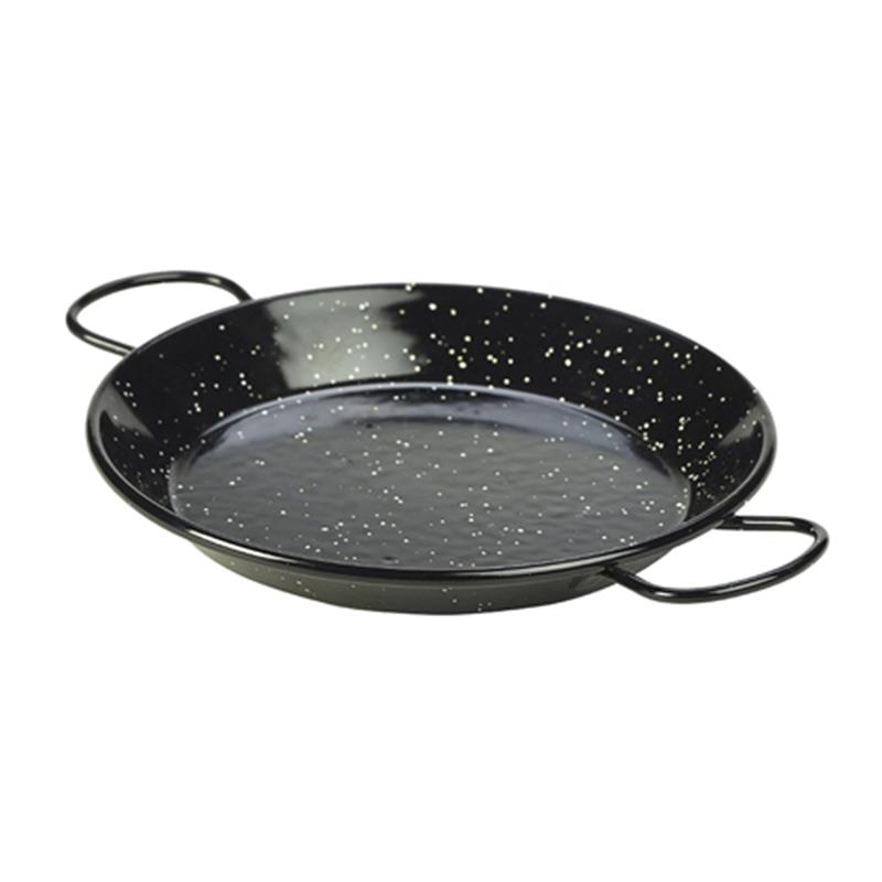 Black Enamel Paella Pan 20cm