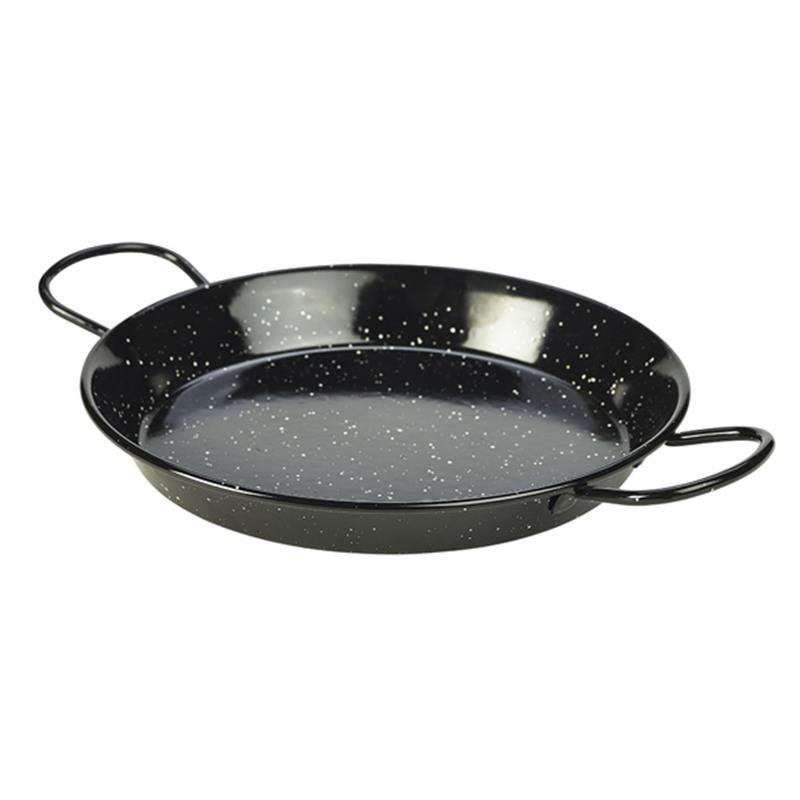 Black Enamel Paella Pan 26cm