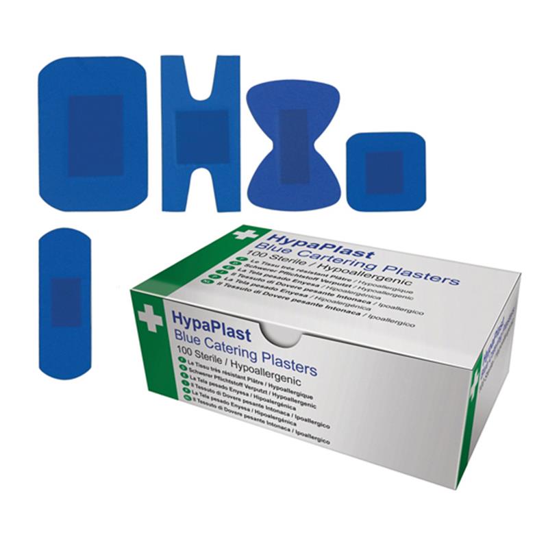 Blue Detectable Plasters Mix 5 Types Box 100