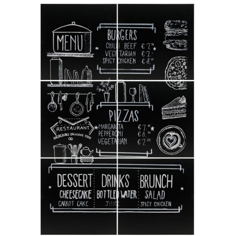 Frameless Chalkboard 6pc Set