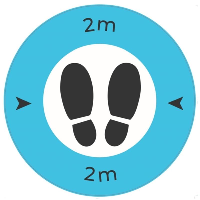 Safe Distance 2 Metre Floor Graphic (Pack of 10)