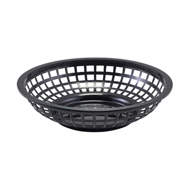 GenWare Round Fast Food Basket Black 20cm