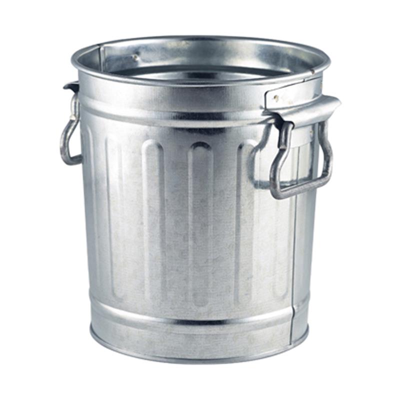 Miniature Galvanised Bin 14x12x15cm