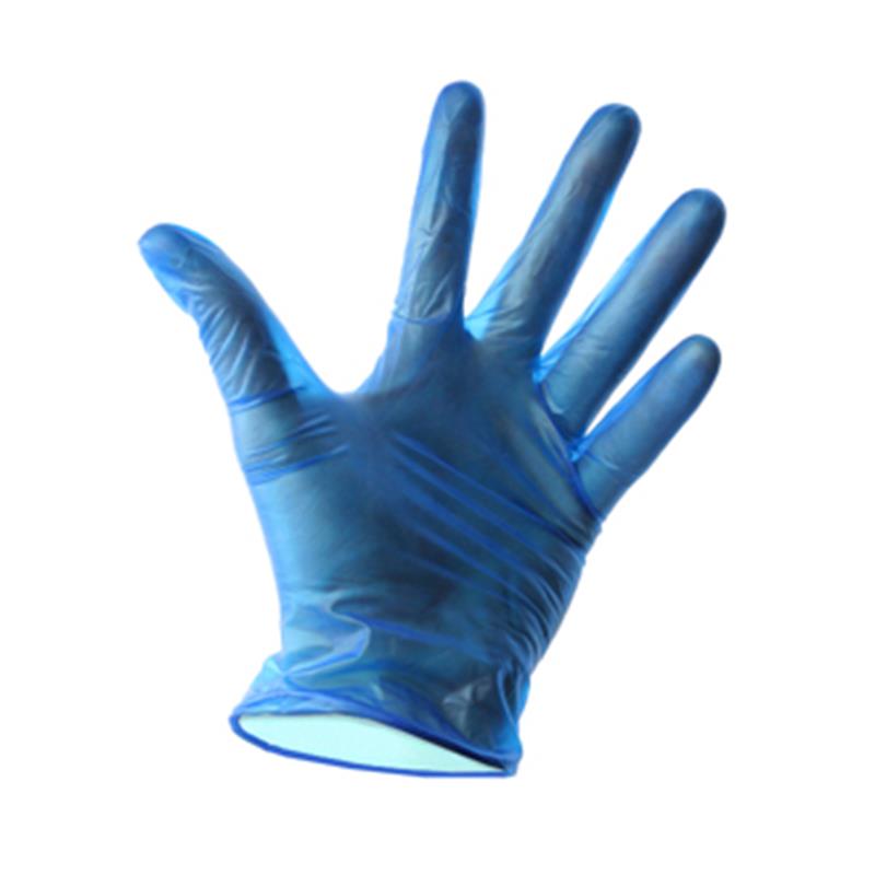 Blue Lightly Powdered Vinyl Gloves Med (100)