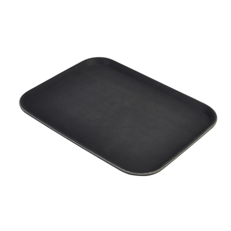 Gengrip 12" x 16" Rect. Non-Slip Tray Black