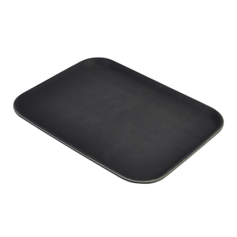 Gengrip 15" x 20" Rect. Non-Slip Tray Black