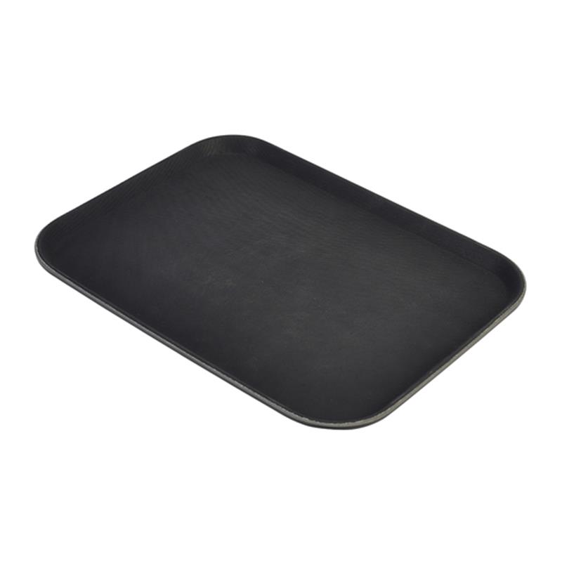 Gengrip 18" x 26" Rect. Non-Slip Tray Black