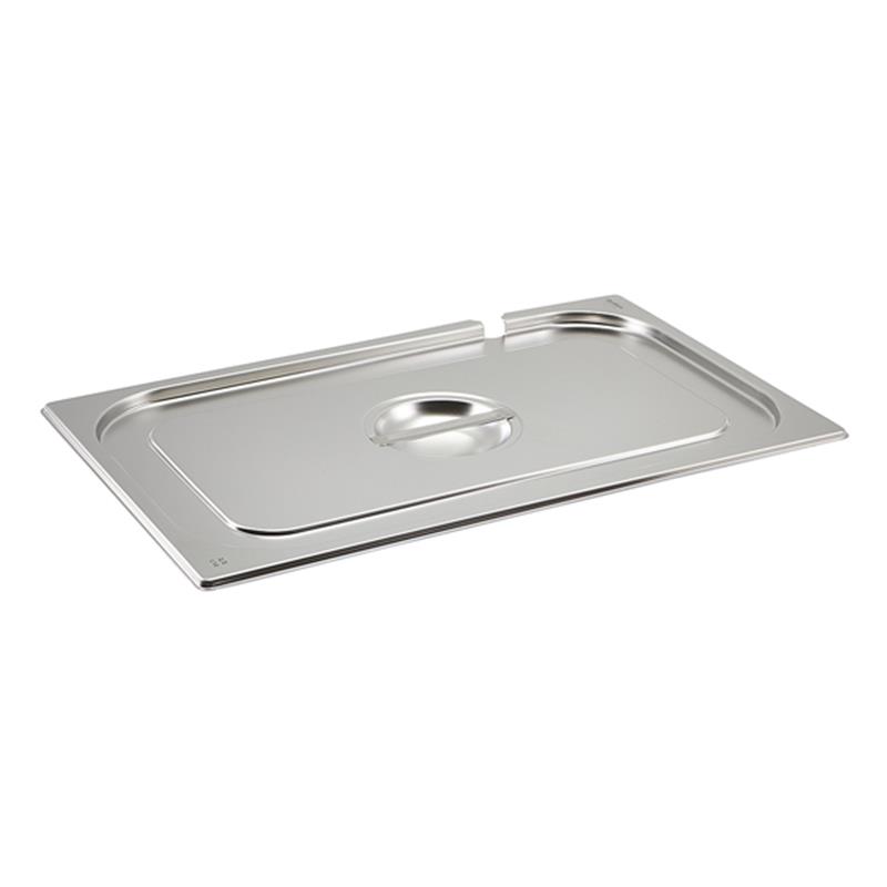 St/St Gastronorm Pan Notched Lid 1/1