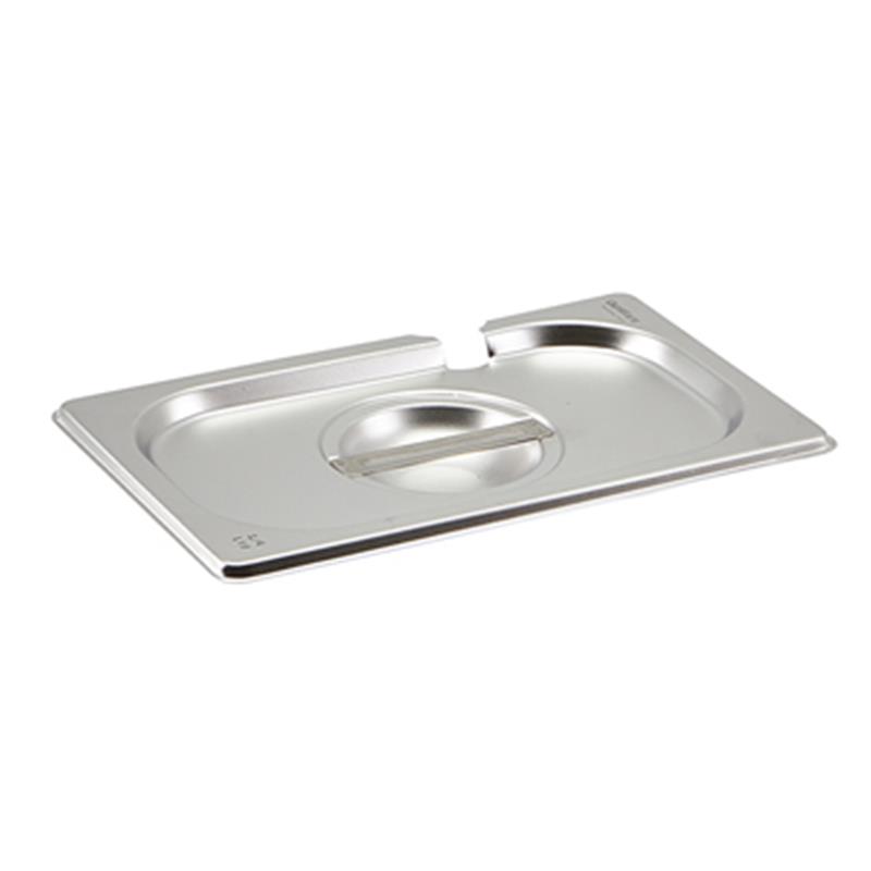 St/St Gastronorm Pan Notched Lid 1/4