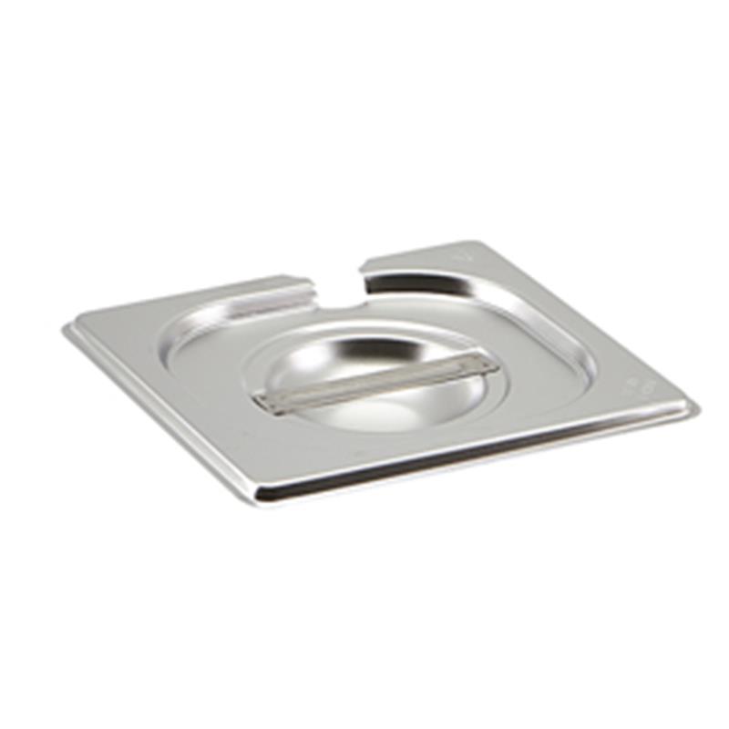 St/St Gastronorm Pan Notched Lid 1/6