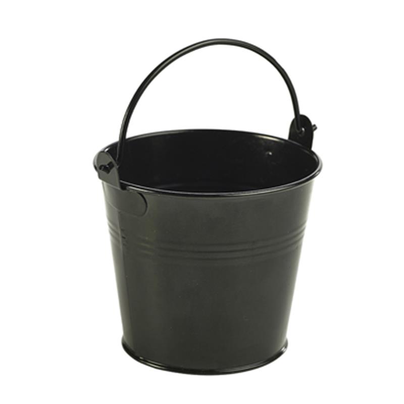 Galvanised Steel Serving Bucket 10cm Dia Black