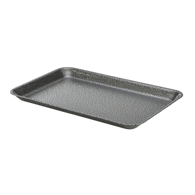 Galvanised Steel Tray 31.5x21.5x2cm Hammered Silver