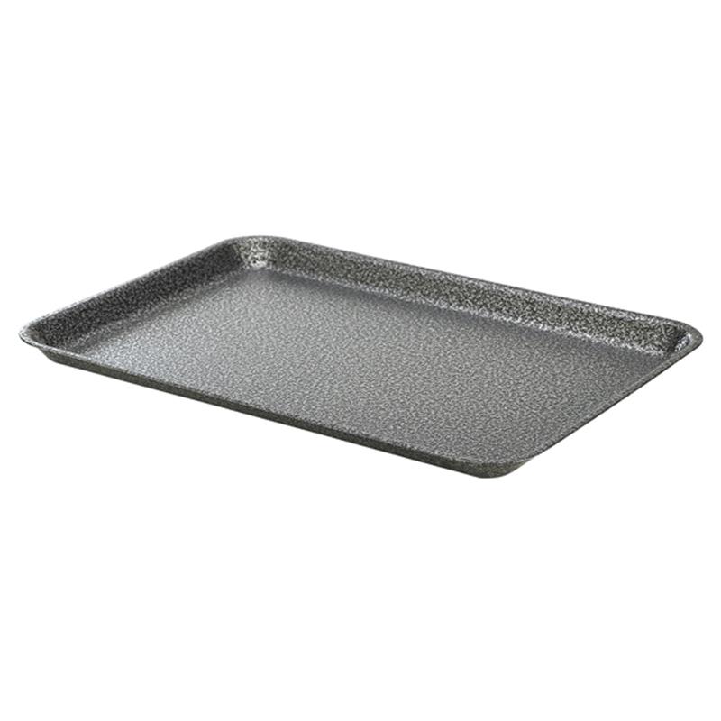 Galvanised Steel Tray 37x26.5x2cm Hammered Silver