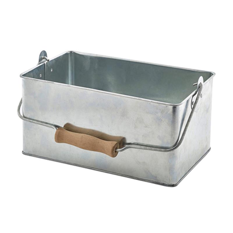 Galvanised Steel Rectangular Table Caddy 24.5x15.5x12.5cm