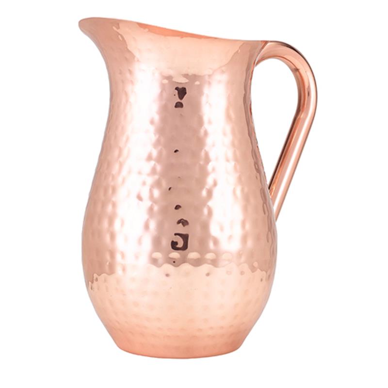 GenWare Hammered Copper Plated Water Jug 2L/67.6oz