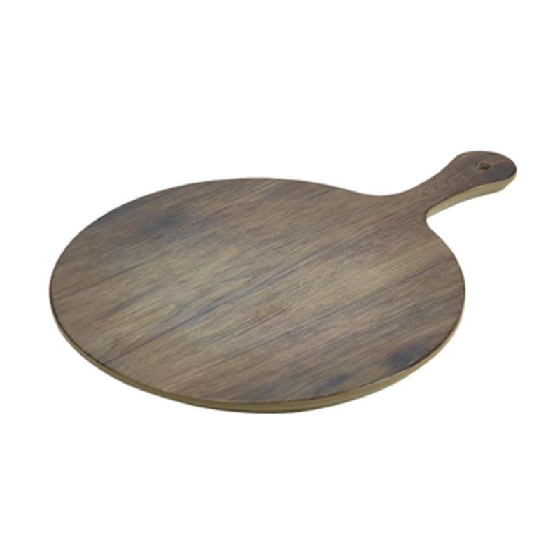 Wood Effect Melamine Paddle Board Round 17"