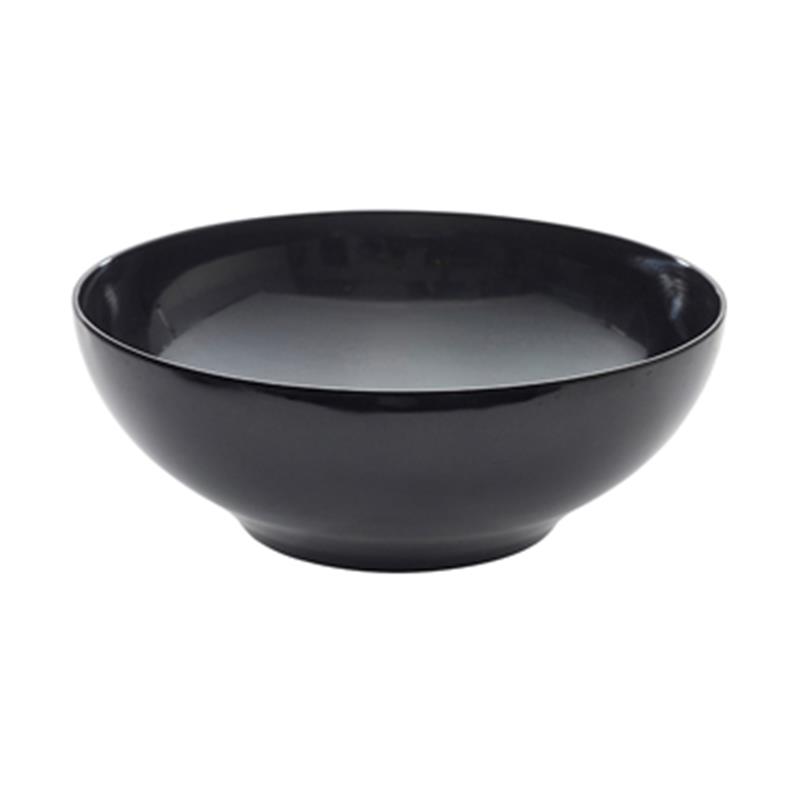 Black Melamine Round Buffet Bowl 25.7cm