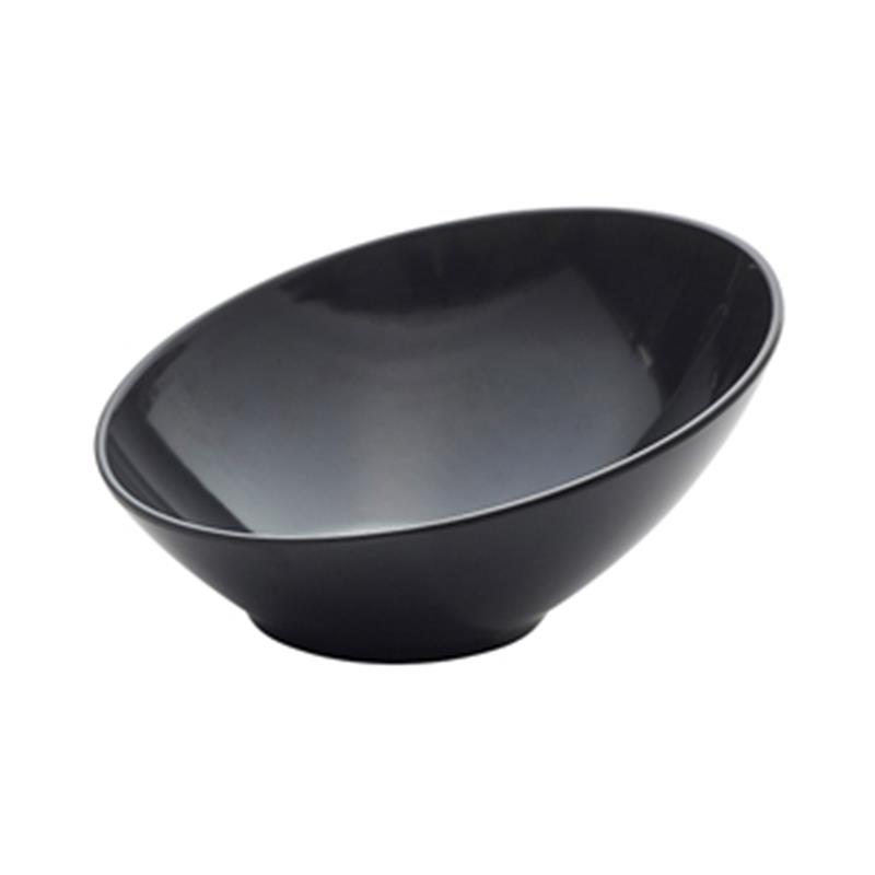 Black Melamine Slanted Buffet Bowl 21 x 20 x 10cm