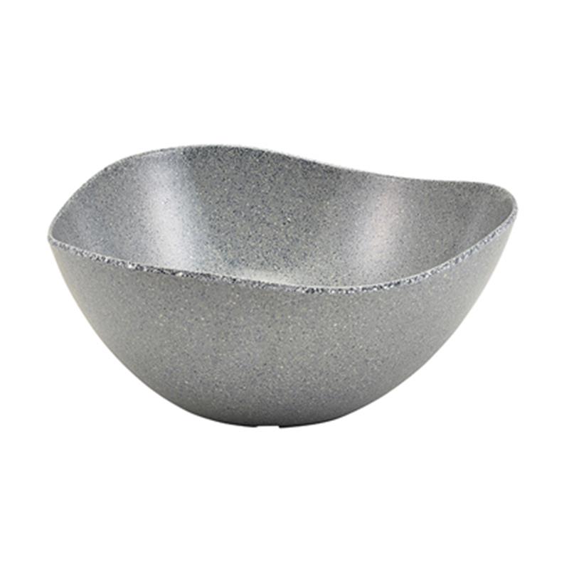 Grey Granite Melamine Triangular Buffet Bowl 28cm