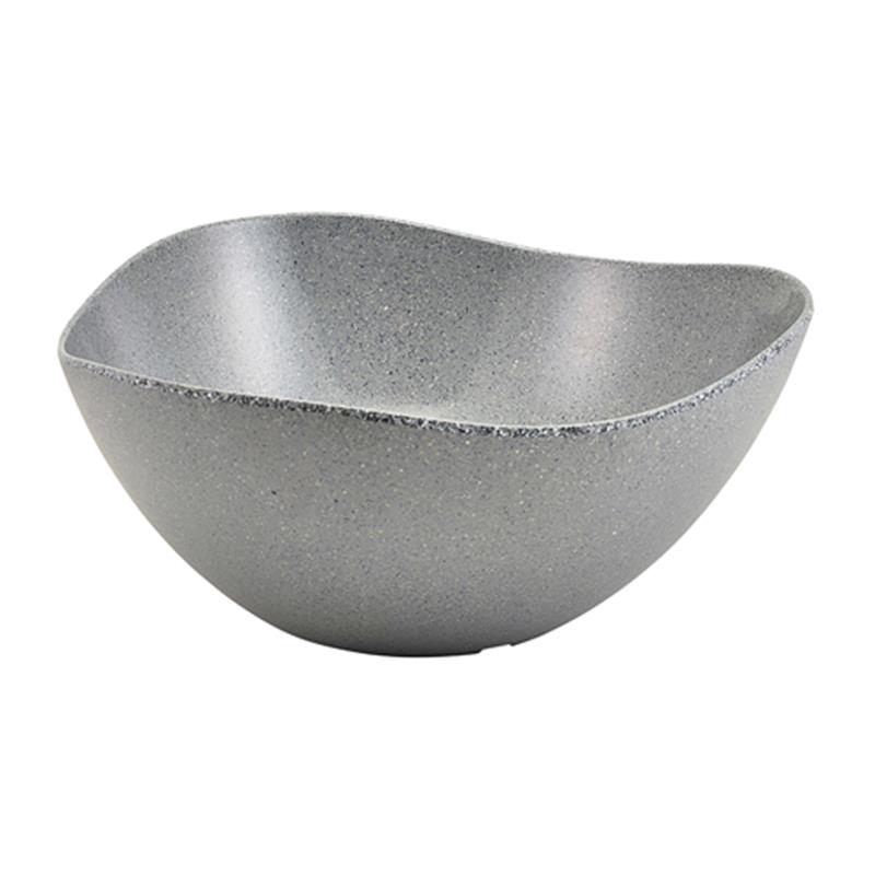 Grey Granite Melamine Triangular Buffet Bowl 35cm