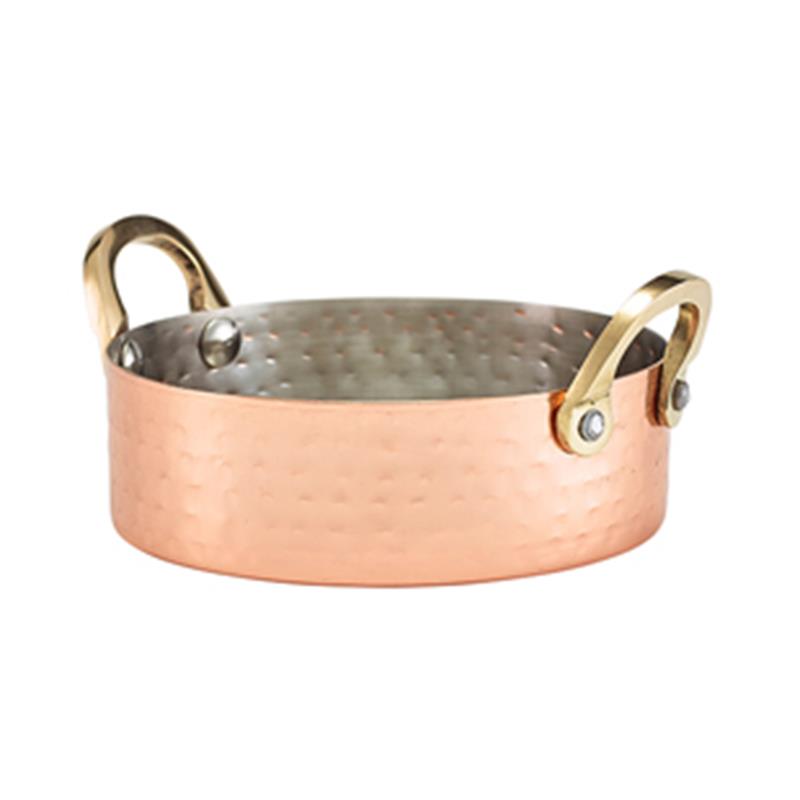 Mini Hammered Copper Plated Casserole Dish 12 x 3.5cm