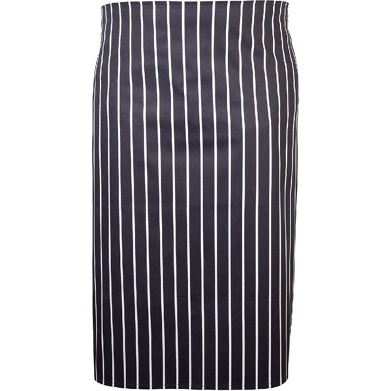 Navy Butchers Stripe Waist Apron 71cm X 76cm