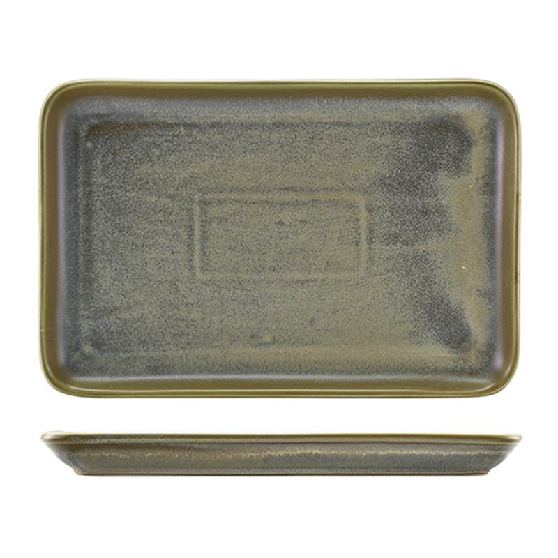 Terra Porcelain Matt Grey Rectangular Platter 30 x 20cm