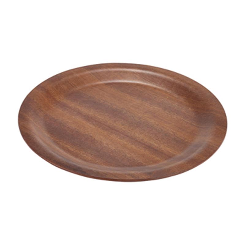 Non-Slip Darkwood Round Tray 27cm Dia