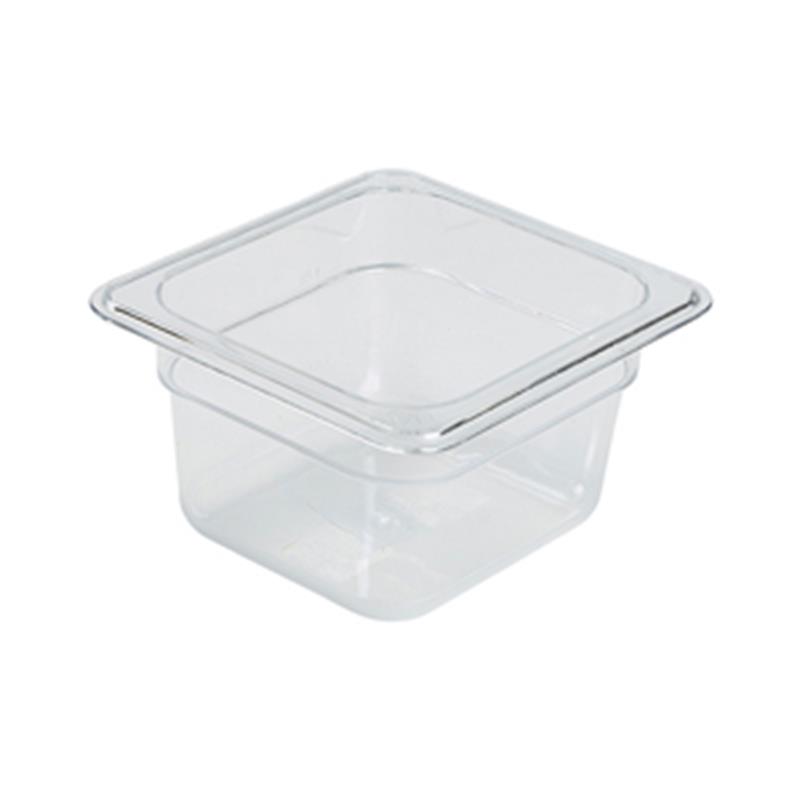 1/6 -Polycarbonate GN Pan 100mm Clear