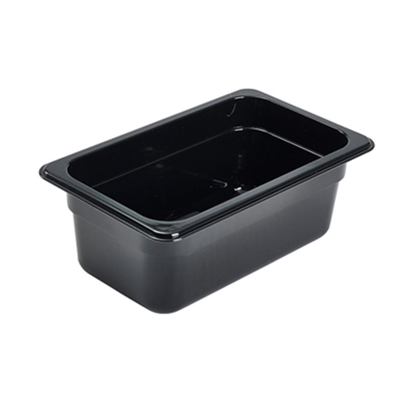 1/4 -Polycarbonate GN Pan 100mm Black