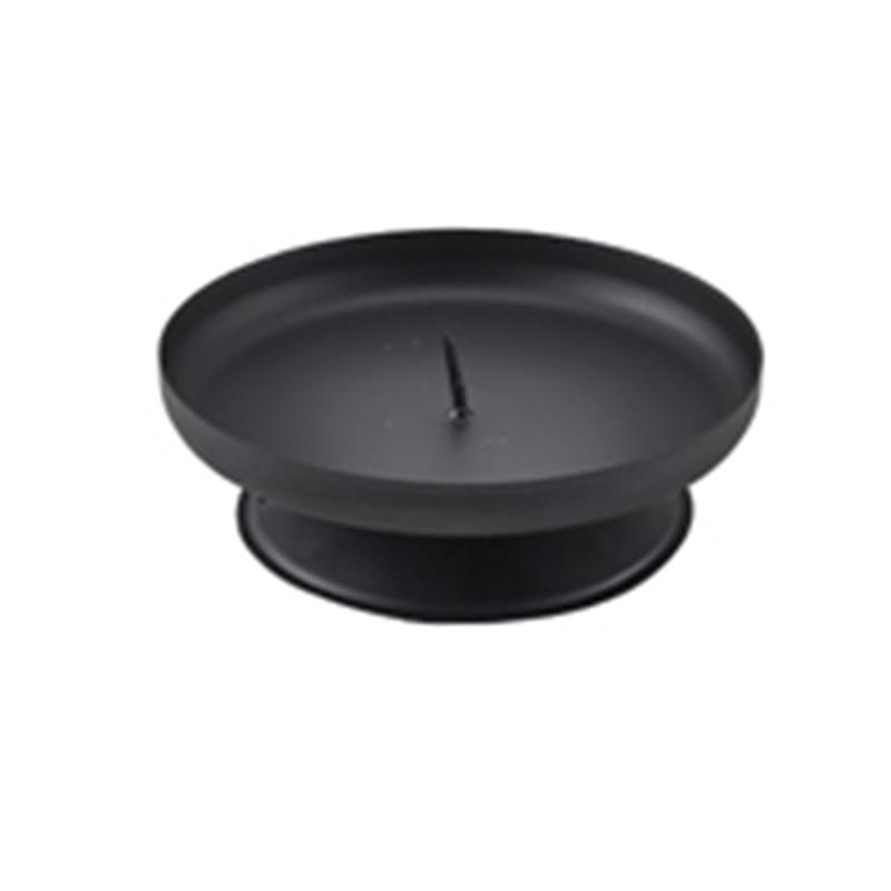 Pillar Candle Holder Black 90mm Dia