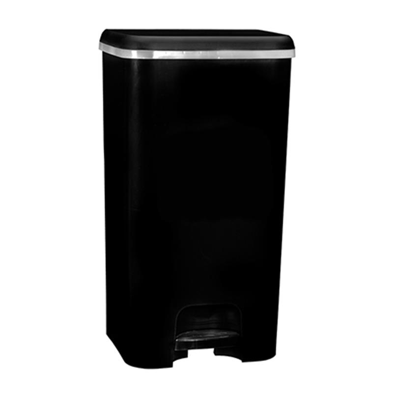 Black Polypropylene Pedal Bin 37L