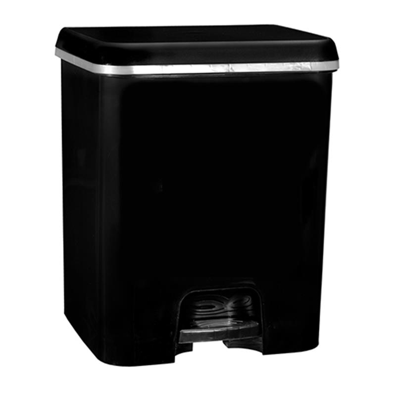 Black Polypropylene Pedal Bin 52L