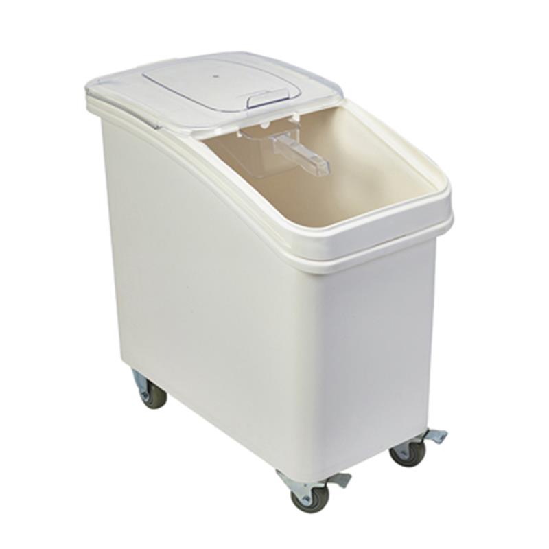 Polypropylene Mobile Ingredient Bin with Scoop 102 Litre