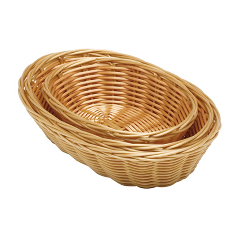 Oval  Polywicker Basket 10"X6.5"X2.5"