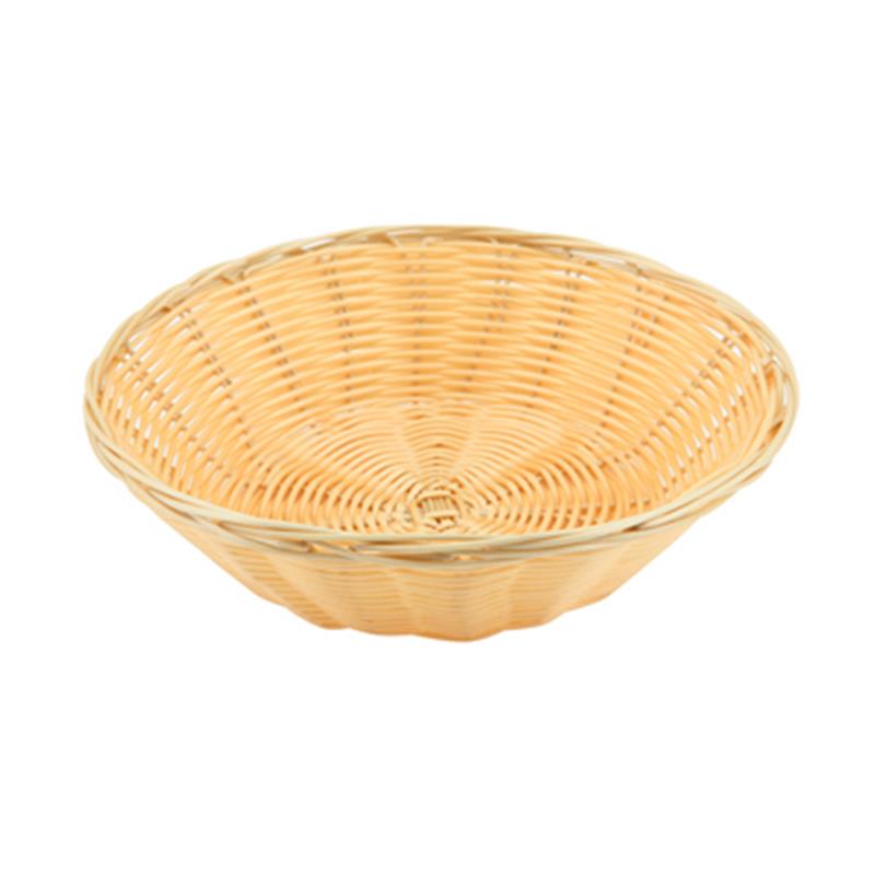 Round Polywicker Basket 9.5"Dia X 2.5" Deep