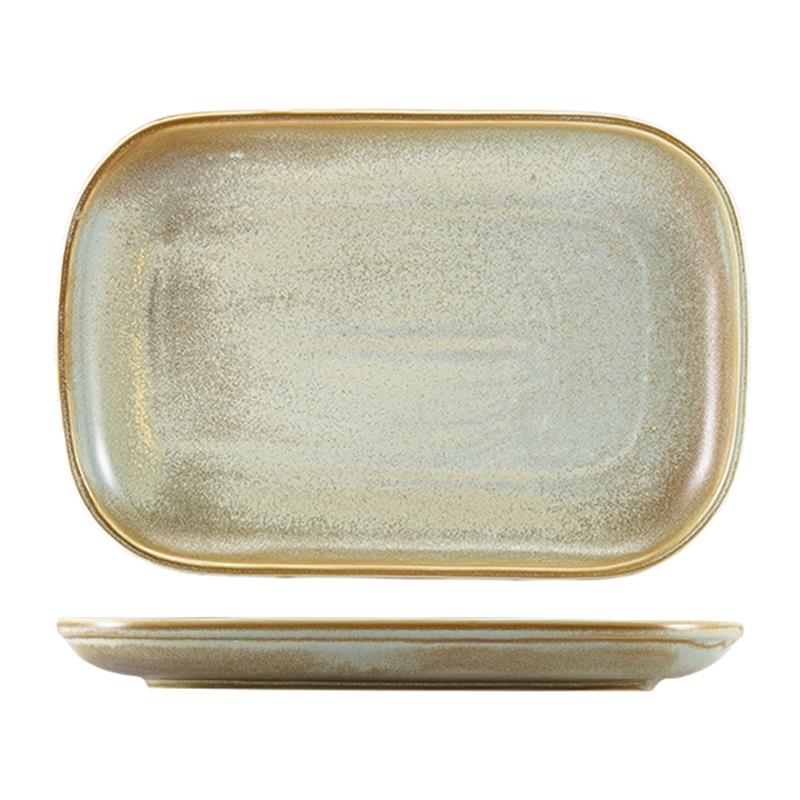 Terra Porcelain Matt Grey Rectangular Plate 29 x 19.5cm